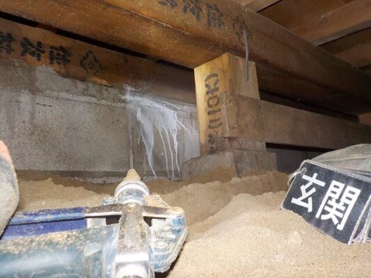 しっかりとシロアリ対策と防湿対策をしてくれました