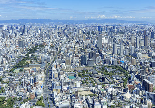 大阪府の街並み