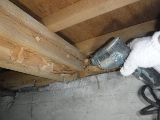 シロアリの初期被害が判明し、全体に予防処理を施してもらいました。