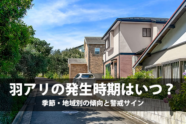 羽アリの発生時期はいつ?季節・地域別の傾向と警戒サイン