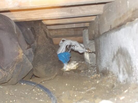 構造的な弱点もあると教えていただき、シロアリの兆候がありました。