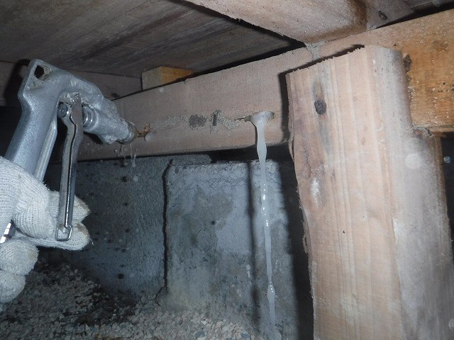 京都府相楽郡精華町C.M様のシロアリ防除工事